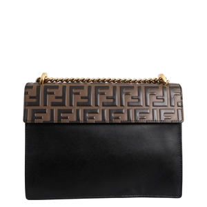 Leather Forever Fendi Kan U Shoulder Bag Brown/Black, view 3