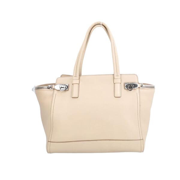 Leather Shoulder Bag Nude