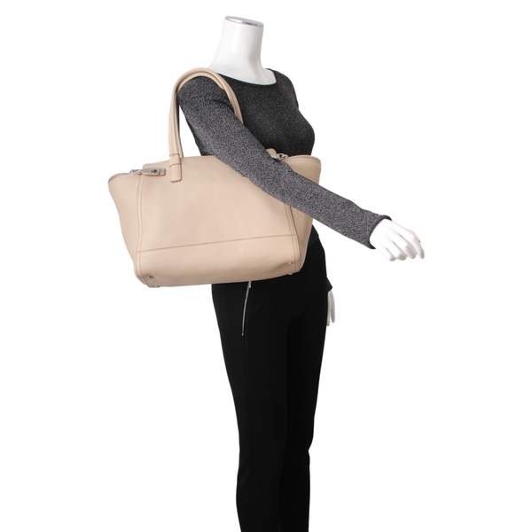 Leather Shoulder Bag Nude