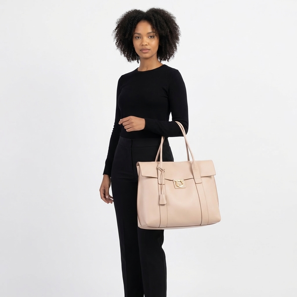 Leather Sookie Tote Blush Pink
