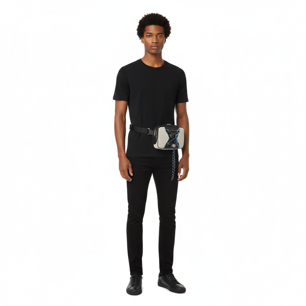 Cotton/Leather Bond Bumbag Multicolour