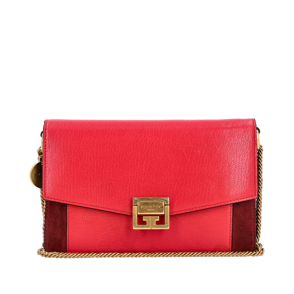 GIVENCHY Leather/Suede Medium GV3 Bag Pink | Luxity
