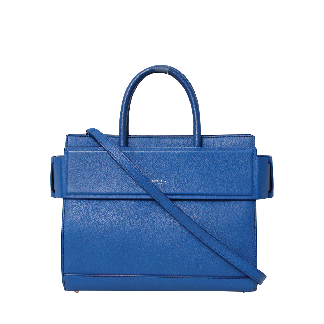 GIVENCHY Leather Small Horizon Tote Blue | Luxity