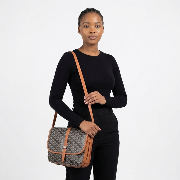 Goyardine Belvedere Messenger MM Brown