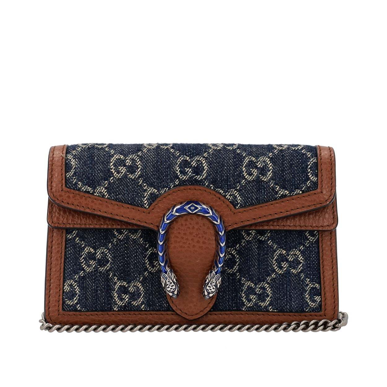 極美品　37　GUCCI　グッチ　デュオニソス　ベロア　チェーン　ミニ　パープル GUCCI Denim Super Mini Dionysus Bag | Luxity