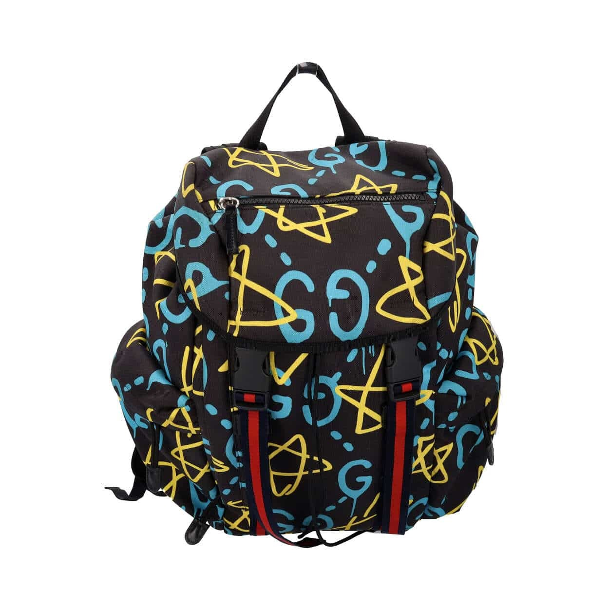GUCCI Canvas Techpack Gucci Ghost Backpack Black | Luxity