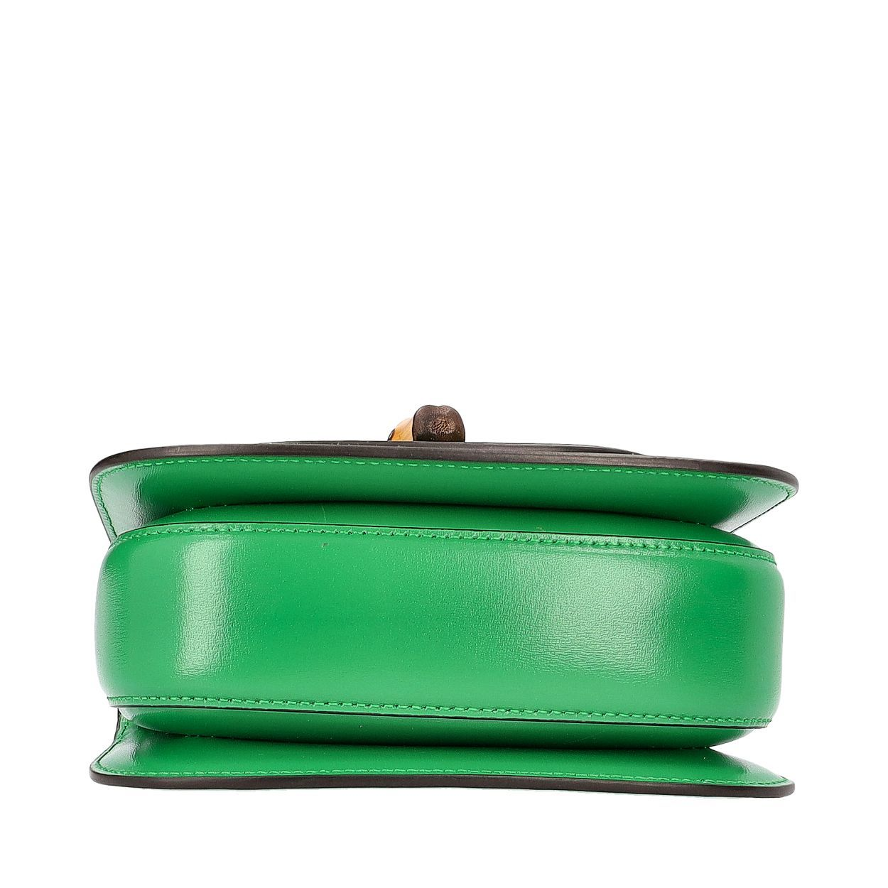 専用　②くすみグリーン　アンティーク　チューバックス GUCCI Leather Bamboo 1947 Mini Top Handle Bag Green | Luxity