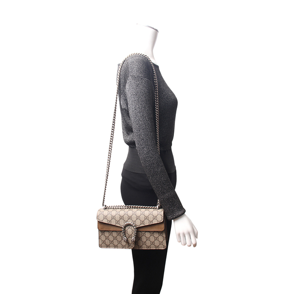 Supreme GG Small Mini Dionysus Shoulder Bag Beige