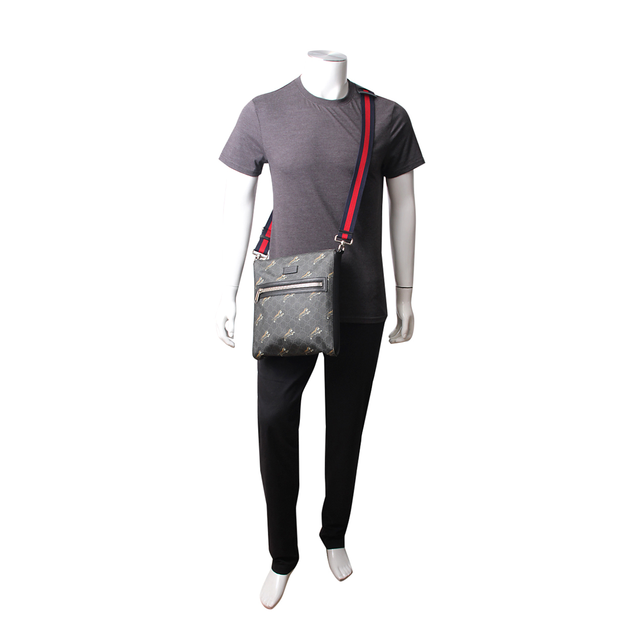 GUCCI Supreme GG Tiger Messenger Grey/Black | Luxity