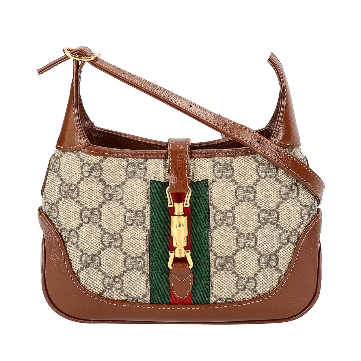 GUCCI Supreme GG Jackie 1961 Mini Shoulder Bag Brown | Luxity