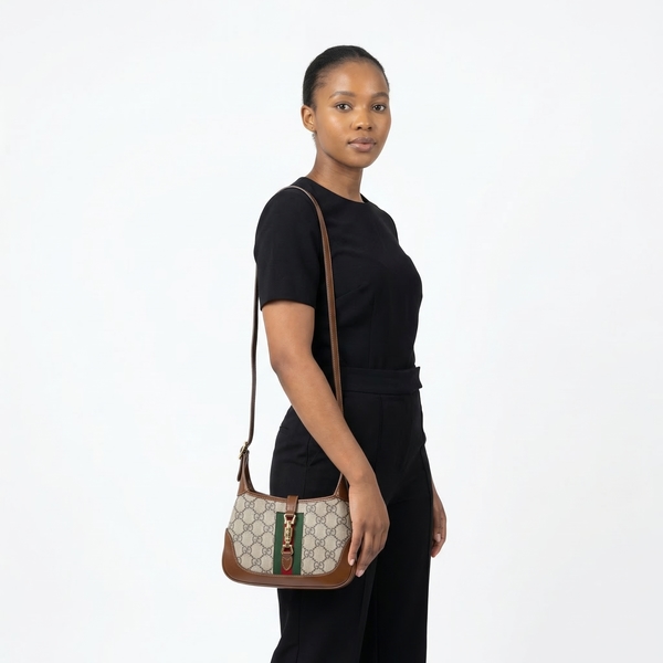 Supreme GG Jackie 1961 Mini Shoulder Bag Brown