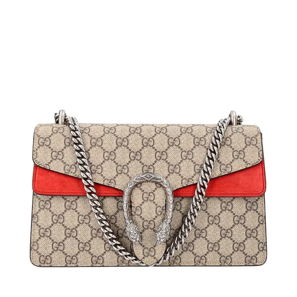 Supreme GG Dionysus Small Shoulder Bag Beige/Ebony/Red
