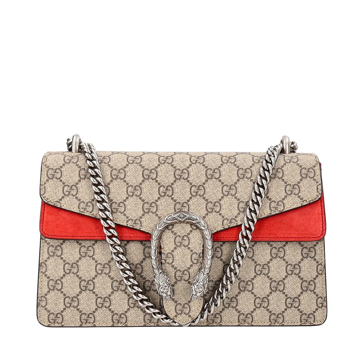 GUCCI Supreme GG Dionysus Small Shoulder Bag Beige/Ebony/Red | Luxity