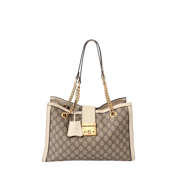 Supreme GG Padlock Large Shoulder Bag Beige/Ebony