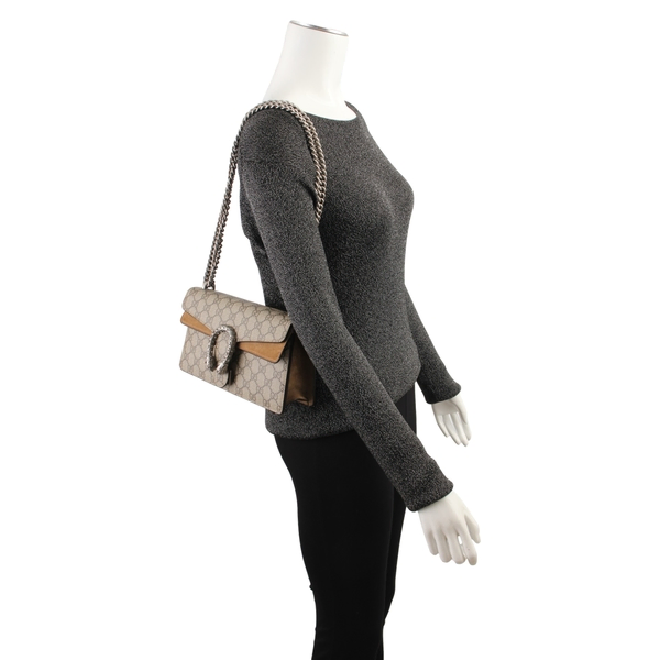Supreme GG Medium Dionysus Shoulder Bag Beige/Brown