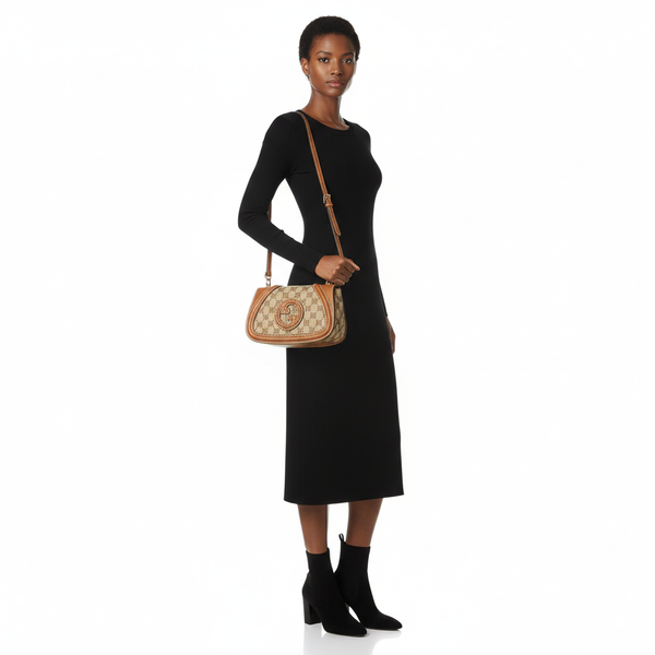 Canvas GG Small Blondie Bag Brown