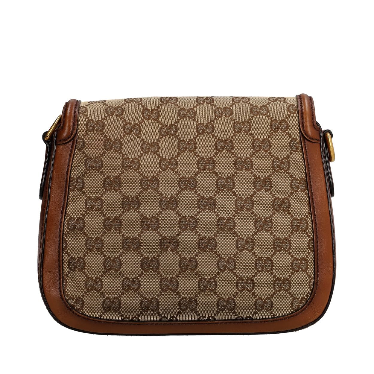GUCCI Canvas GG Lady Web Shoulder Bag Brown | Luxity