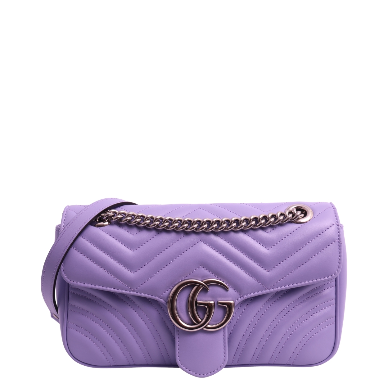 GUCCI Marmont GG Medium Shoulder Bag Lilac | Luxity