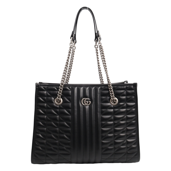 Marmont GG Aria Medium Tote Black