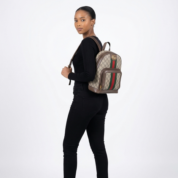 Supreme GG Ophidia Backpack Beige/Ebony/Brown