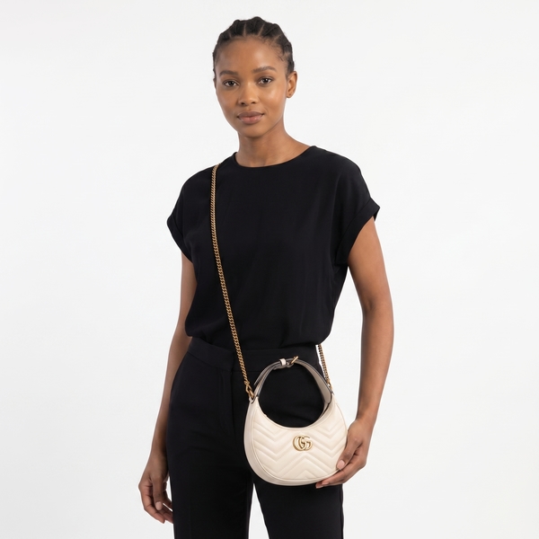 Marmont GG Small Shoulder Bag White