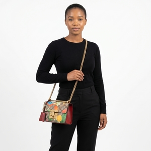 GUCCI Supreme GG Tian Padlock Chain Bag Floral | Luxity