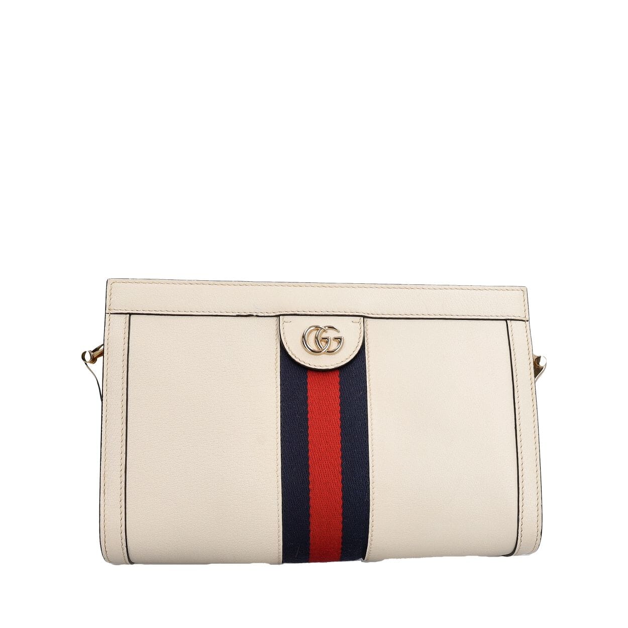 GUCCI Leather Medium Ophidia Shoulder Bag Cream | Luxity