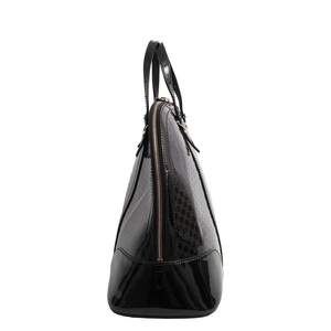 Patent Microguccissima Nice Dome Tote Black, view 5