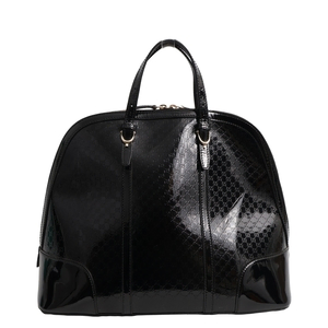 Patent Microguccissima Nice Dome Tote Black, view 3