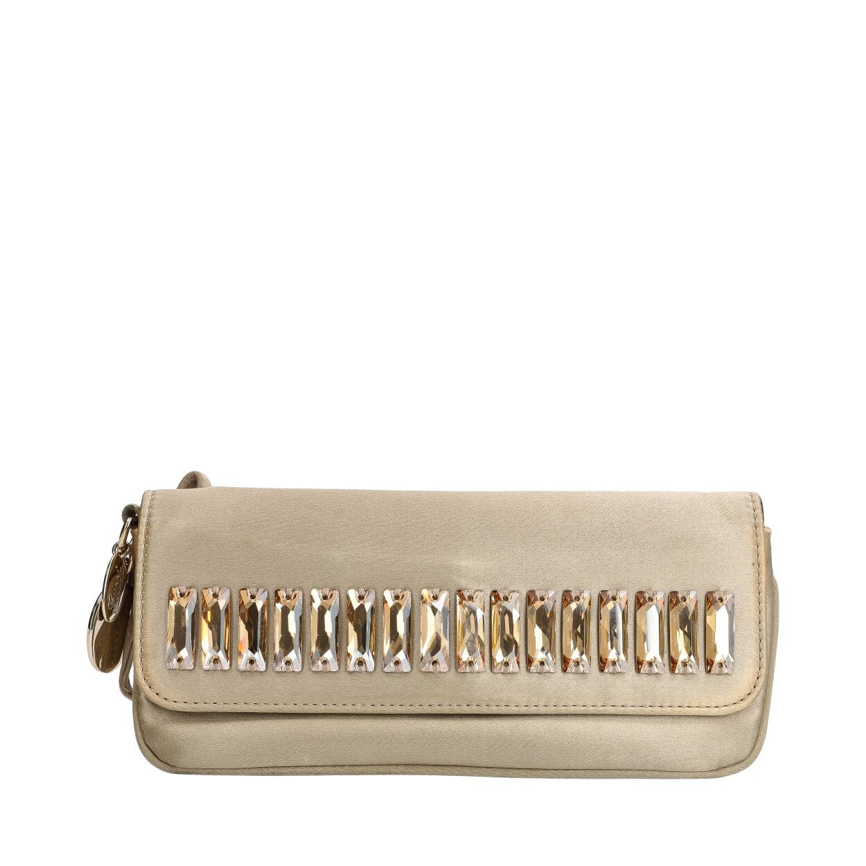 Satin Moonlight Clutch Champagne