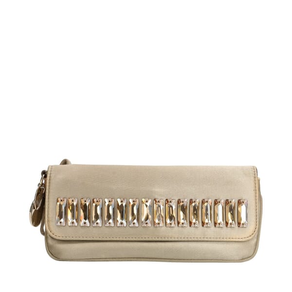 Satin Moonlight Clutch Champagne