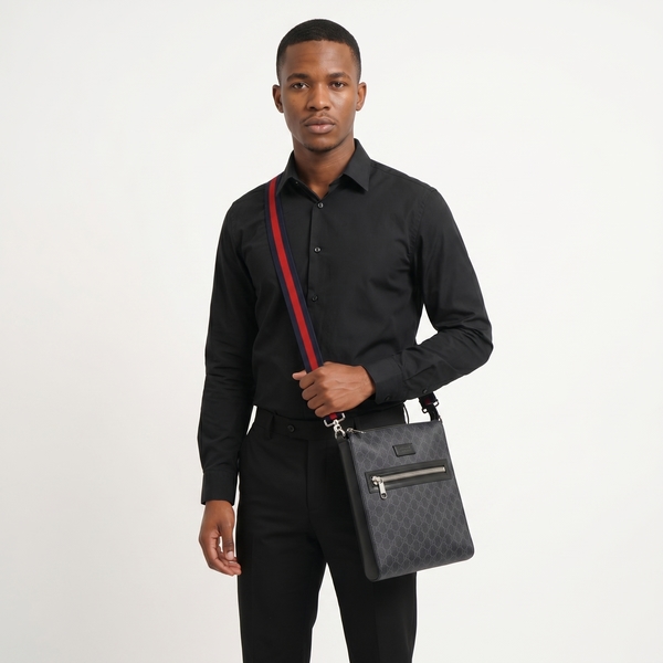 Supreme GG Medium Messenger Black/Grey