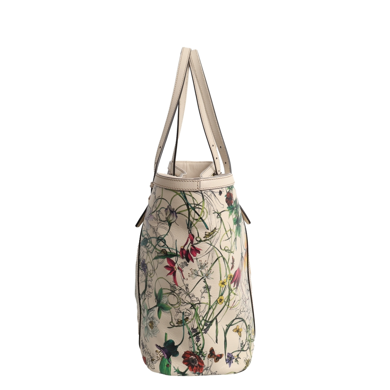 バッグ clowGUCCI GUCCI Leather Flora Tote Multicolour | Luxity