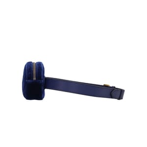 Velvet GG Marmont Belt Bag Blue - S: 85 (34), view 7
