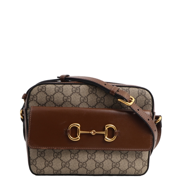 Supreme GG 1955 Horsebit Small Shoulder Bag Beige/Brown