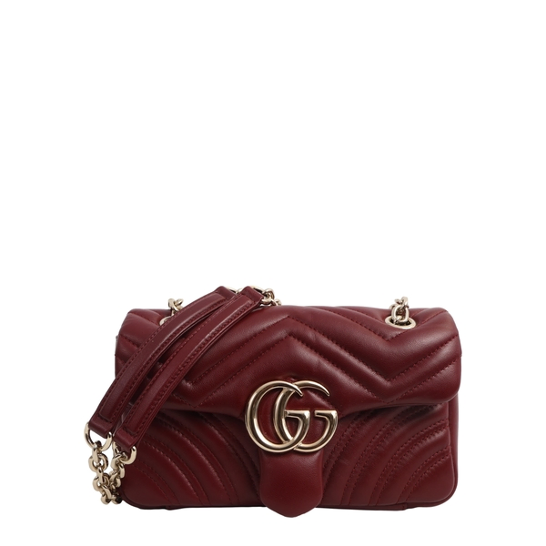Matelasse GG Marmont Small Shoulder Bag Burgundy