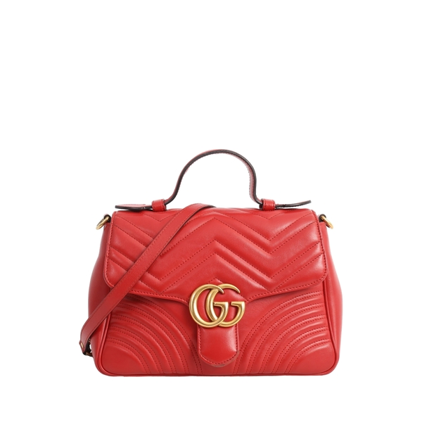 Marmont GG Small Top Handle Bag Red