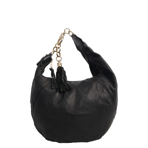 Leather Sienna Hobo Black