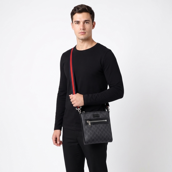 Supreme GG Small Messenger Bag Grey/Black