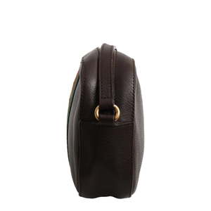 Leather Web Bee Camera Bag Brown, view 5
