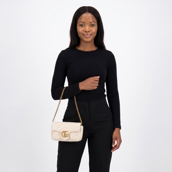 Marmont GG Mini Shoulder Bag Ivory
