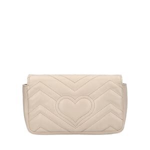 Marmont GG Mini Shoulder Bag Ivory, view 3