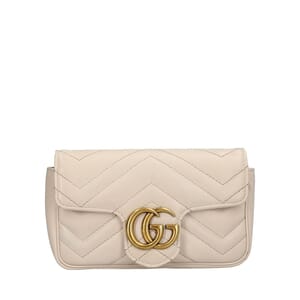 Marmont GG Mini Shoulder Bag Ivory, view 4