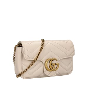 Marmont GG Mini Shoulder Bag Ivory, view 2