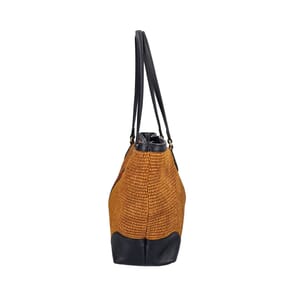 Raffia Ophidia Tote Brown/Navy, view 5