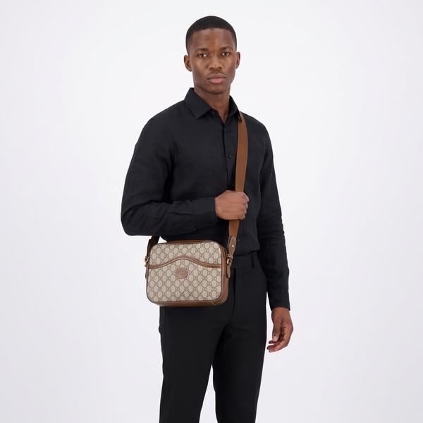 Supreme GG Interlocking G Messenger Beige/Brown