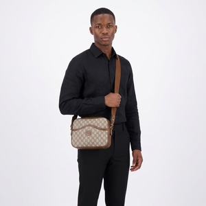 Supreme GG Interlocking G Messenger Beige/Brown, view 8