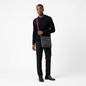 Supreme GG Medium Messenger Black/Grey, view 9