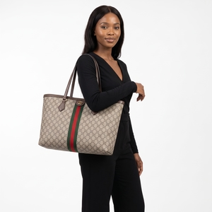 Supreme GG Large Ophidia Tote Beige/Brown, view 8