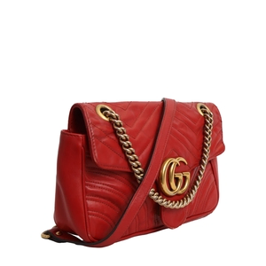 Marmont GG Medium Shoulder Bag Red, view 3